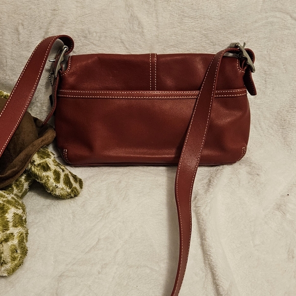 Coach legacy Red Flap convertible leather vintage crossbody #9848 - Picture 4 of 8